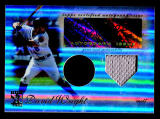 David Wright 2009 Topps Tribute Autographed Dual Relic Card #39/99