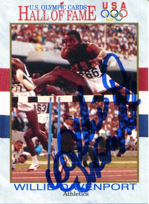 Willie Davenport Autographed 1991 Impel Olympic Hall of Fame Card