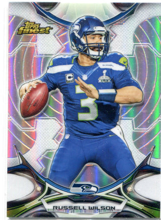 Russell Wilson 2015 Topps Finest Refractor Unsigned Card