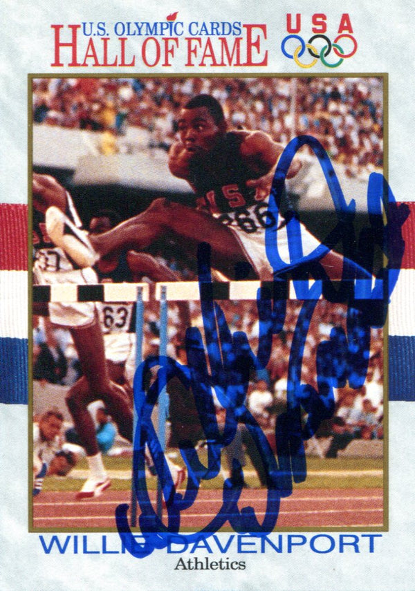 Willie Davenport Autographed 1991 Impel Olympic HOF Card