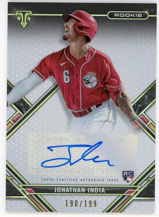 Jonathan India Autographed 2021 Topps Triple Threads Rookie Card #RAC-JI