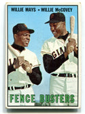 Willie Mays/Willie McCovey 1967 Topps Fence Busters #423 Card