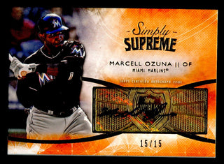 Marcell Ozuna 2014 Topps Simply Supreme Autographed Card #15/15