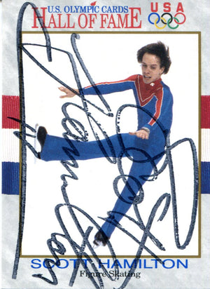 Scott Hamilton Autographed 1991 Impel Olympic Hall of Fame Card