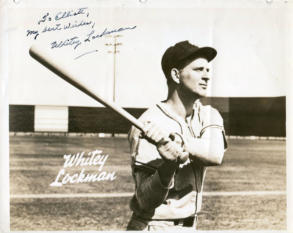 Whitey Lockman Autographed 8x10 Photo (Black & White)