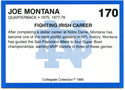 Joe Montana 1990 Collegiate Collection
