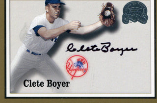 Clete Boyer Autographed Fleer Card