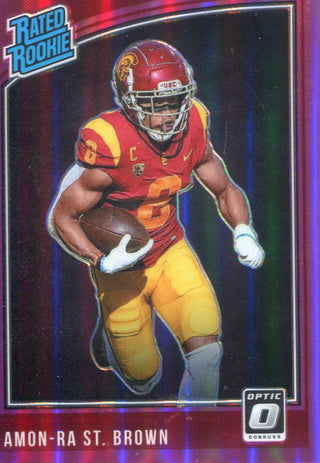 Amon-ra St. Brown 2021 Donruss Optic Rated Rookie Card