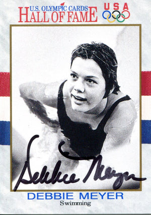 Debbie Meyer Autographed 1991 Impel Olympic Hall of Fame Card
