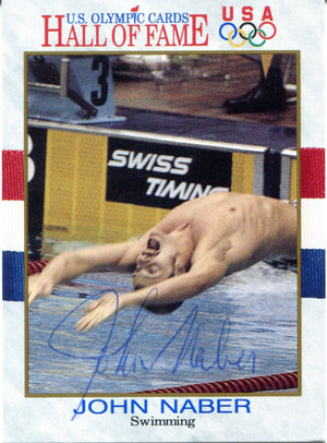John Naber Autographed 1991 Impel Olympic Hall of Fame Card
