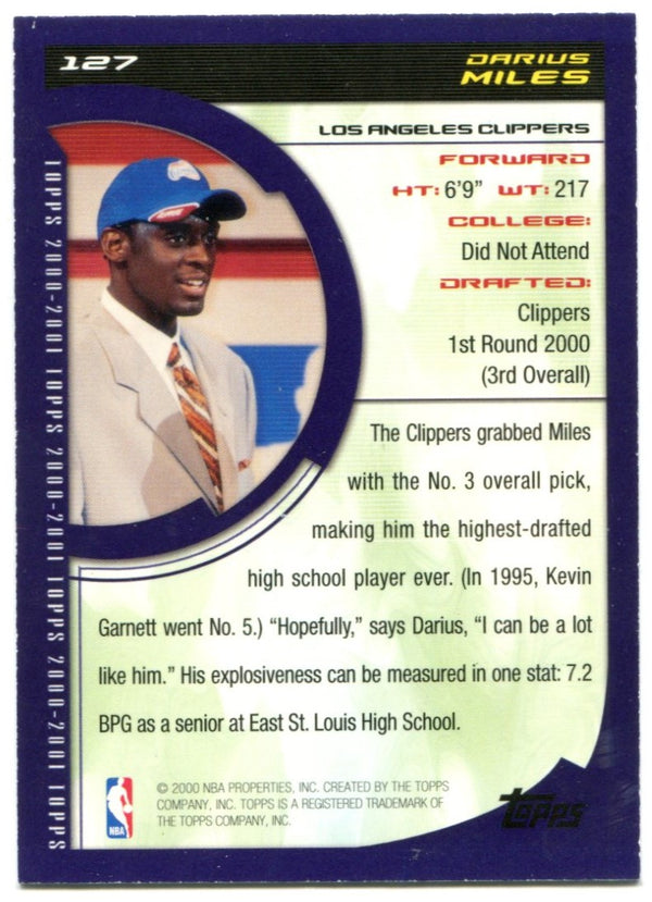 Darius Miles Topps Rookie Card