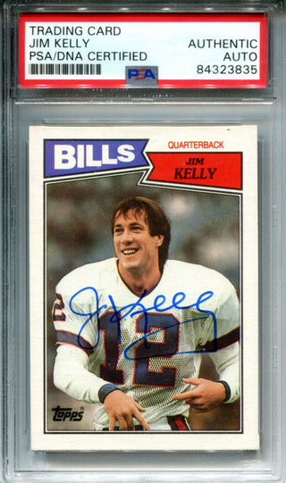 Jim Kelly Autographed and Framed Blue Bills Jersey Auto JSA Certified