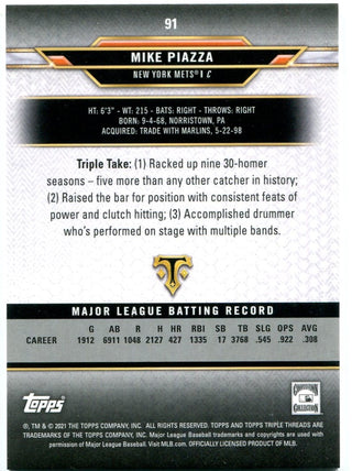 Mike Piazza Topps Triple Threads 141/150 2021