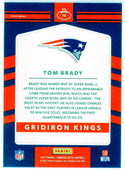 Tom Brady 2017 Panini Donruss Optic Gridiron Kings Silver Prizm Card #16