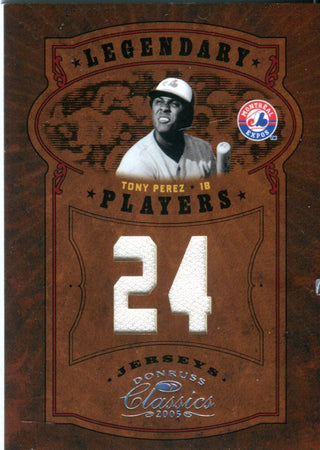 Tony Perez 2005 Donruss Game Worn Jersey Card 22/24