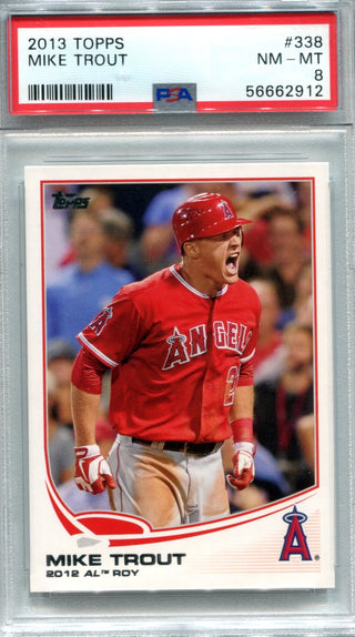 Mike Trout 2013 Topps #338 PSA NM-MT 8 Card