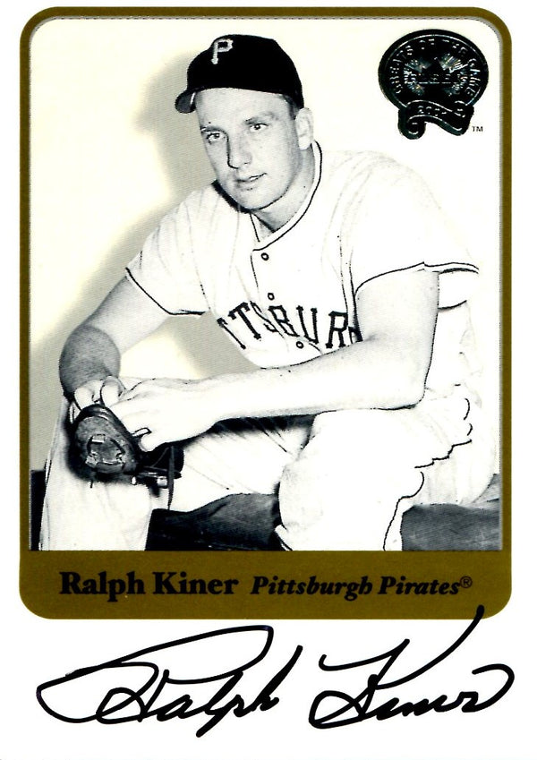 Ralph Kiner 2001 Fleer Greats of the Game Autographed Card