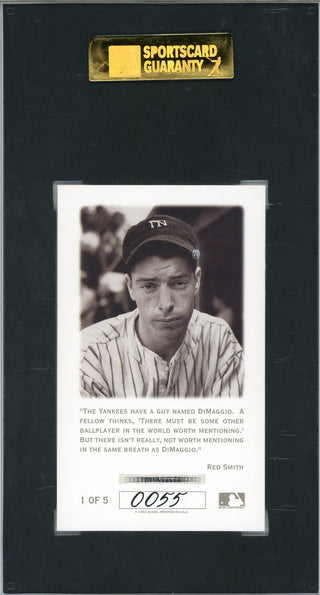 Joe Dimaggio Autographed 1993 Pinnacle Card (SGC NM-MT 8)