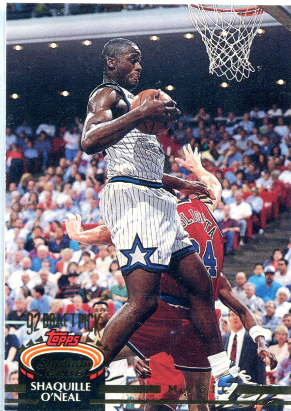 Shaquille O'Neal 1992-93 Topps Stadium Club Unsigned Rookie Card