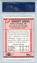 Emmitt Smith Autographed 1990 Topps Traded Rookie Card #27T (PSA)