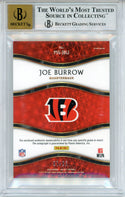 Joe Burrow Autographed 2020 Panini Select Prime Selections Neon Orange Pulsar Materials Card (BGS)