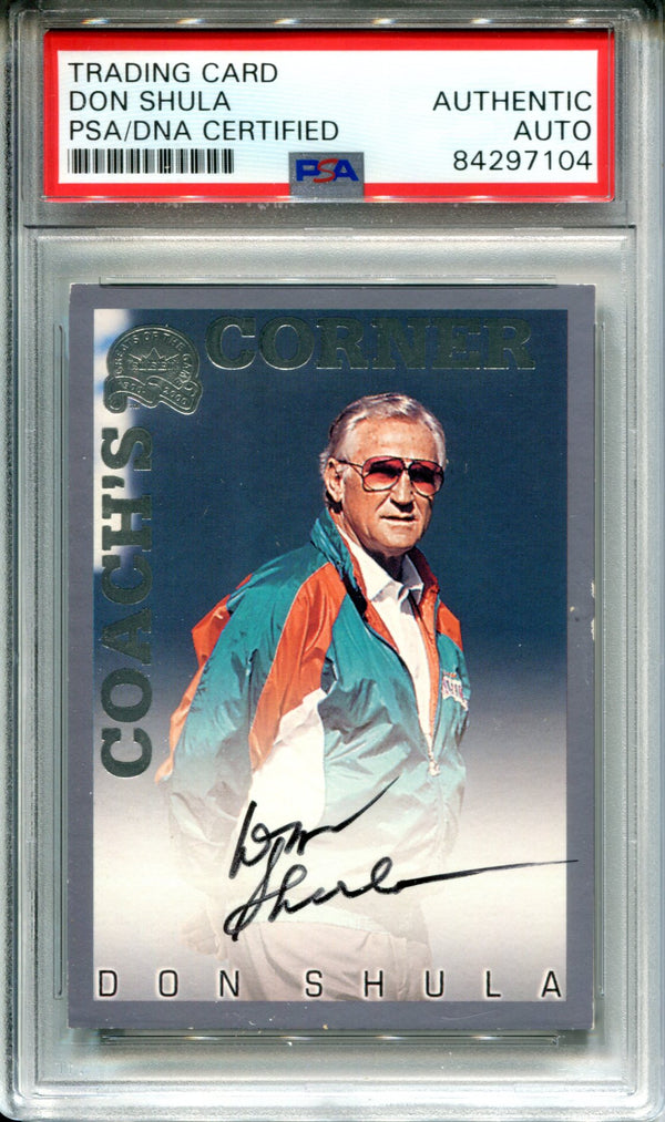 Don Shula Autographed 2000 Fleer Greats of the Game Card (PSA)