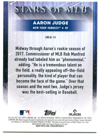 Aaron Judge Topps Stars of MLB 2022