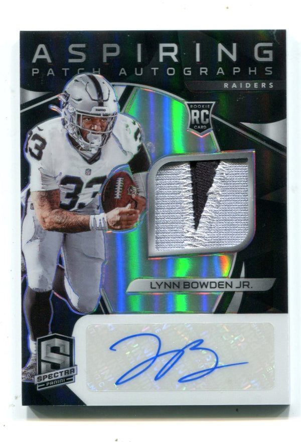 Lynn Bowden Jr. Autographed 2020 Panini Spectra Aspiring Autographs Patch Card /99