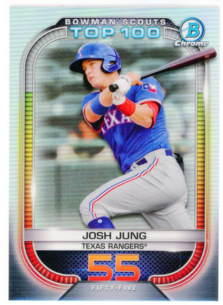 Josh Jung 2021 Bowman Chrome Top 100 Card #BTP-55