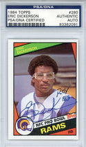 Eric Dickerson "ROY 1983" Autographed 1984 Topps Rookie Card #280 (PSA)
