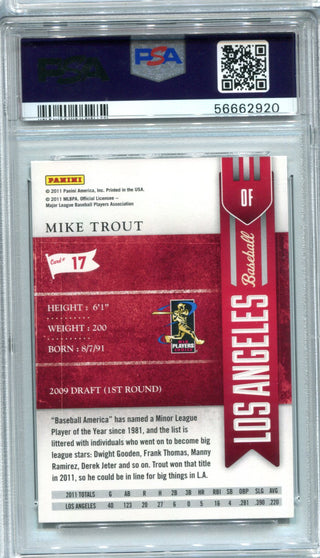 Mike Trout 2011 Playoff Contenders #17 PSA GEM MT 10 RC