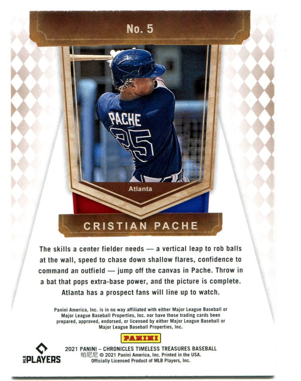 Christian Pache Panini Chronicles Timeless Treasures Rookie Card