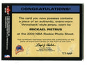 Mickael Pietrus 2003-04 Fleer Throwback Threads Jersey Card #TTMP