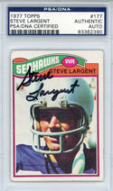 Steve Largent Autographed 1977 Topps Card #177 (PSA)