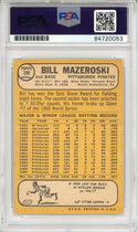 Bill Mazeroski Autographed 1968 Topps Card #390 (PSA)