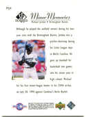 Michael Jordan SP Top Prospects Minor Memories