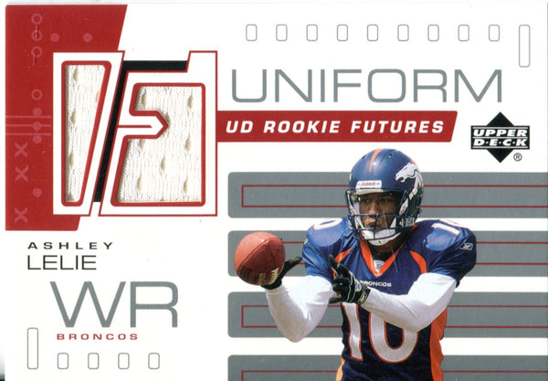 Ashley Lelie 2002 Upper Deck Game Worn Jersey Card