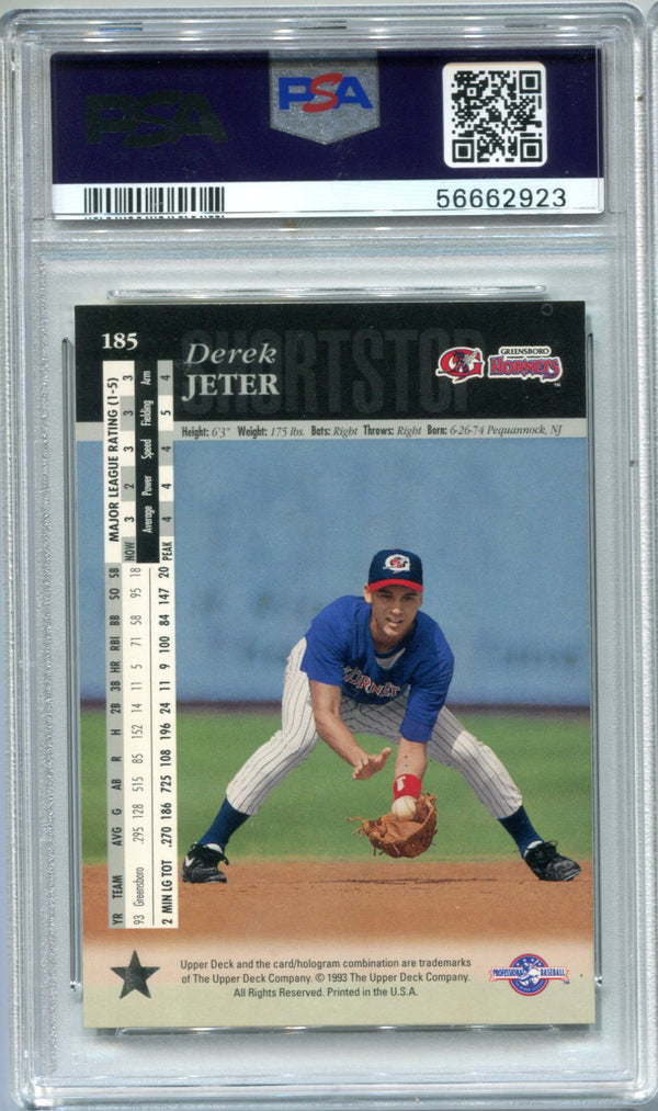 Derek Jeter 1994 Upper Deck Minor League #185 PSA Mint 9 Card