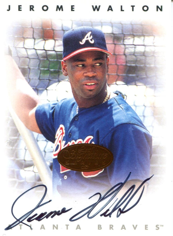 Jerome Walton Autographed Leaf Card