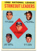 NL Strikeout Leaders 1962 Topps Card