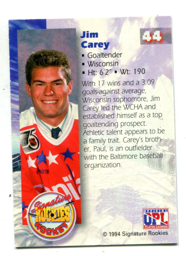 Jim Carey 1994 Signature Rookies Autographed Card #44 /7750