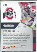 Jeff Okudah 2020 Prizm Draft Picks Green & Yellow Rookie Card 199/249
