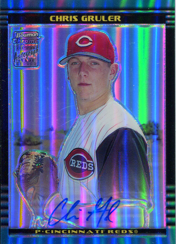 Chris Gruler Autographed 2002 Bowman Chrome Card