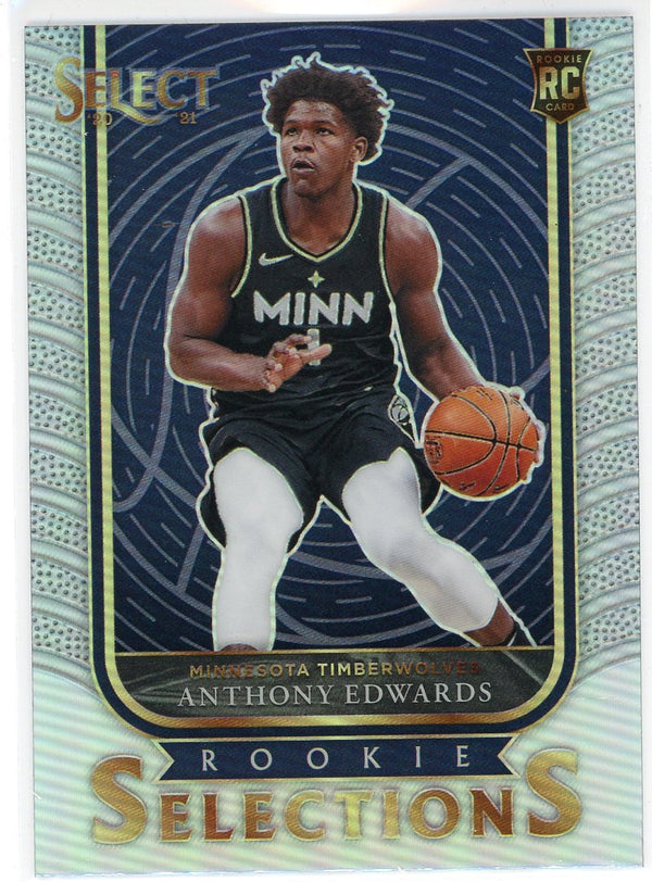 Anthony Edwards 2020-21 Panini Select Rookie Selections Silver Prizm Card #5