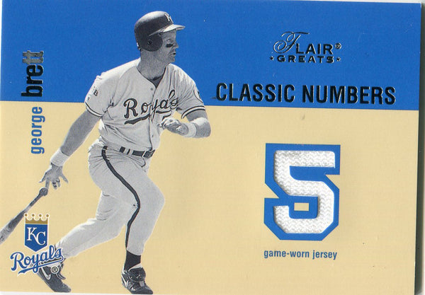 Nolan Ryan and George Brett 2003 Fleer Game Worn Card /250
