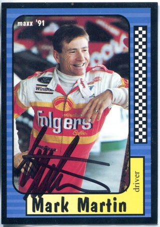 Mark Martin Autographed 1991 JR Maxx Race Card