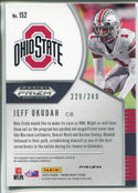 Jeff Okudah 2020 Prizm Draft Picks Green & Yellow Rookie Card 229/249