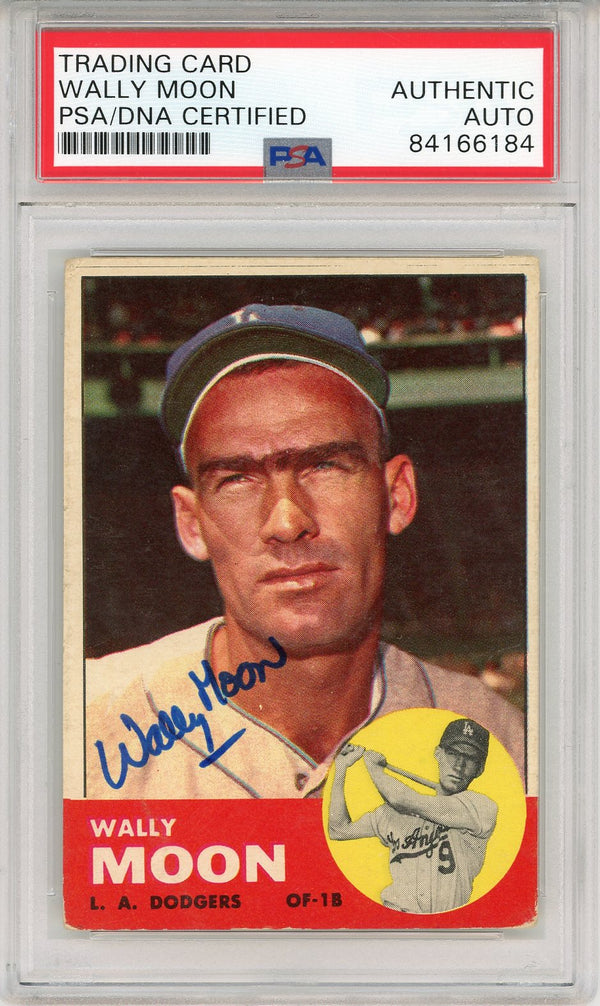 Wally Moon Autographed 1963 Topps Card #279 (PSA)