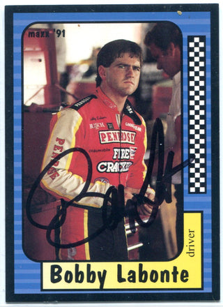 Bobby Labonte Autographed 1991 JR Maxx Race Card