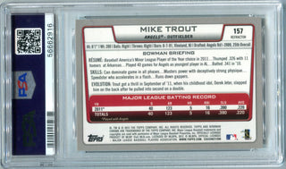 Mike Trout 2012 Bowman Chrome XFRACTOR #157 PSA Mint 9